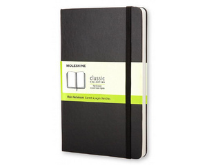 Блокнот Moleskine Classic Large A5+ 120 листов черный без линовки на сшивке (130x210 мм)